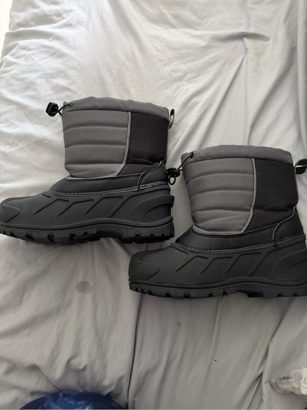 Itasca Gray and Black Kids Snow Boots